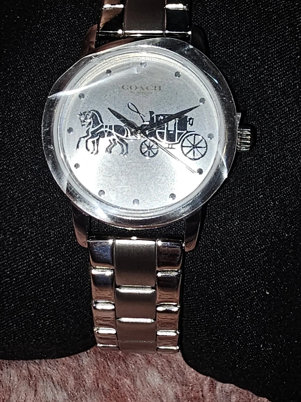 Coach Silver Tone Dial Stainless Steel Band Classic Women's Watch